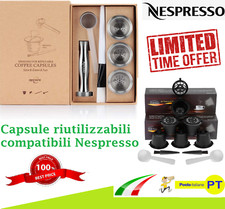 CAPSULE RIUTILIZZABILI COMPATIBILI NESPRESSO CIALDE CAFFE' ESPRESSO RICARICABILI