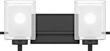 Quoizel KLT8902MBK Kolt Vanity, 2-Light 200 Total Watts, Matte Black