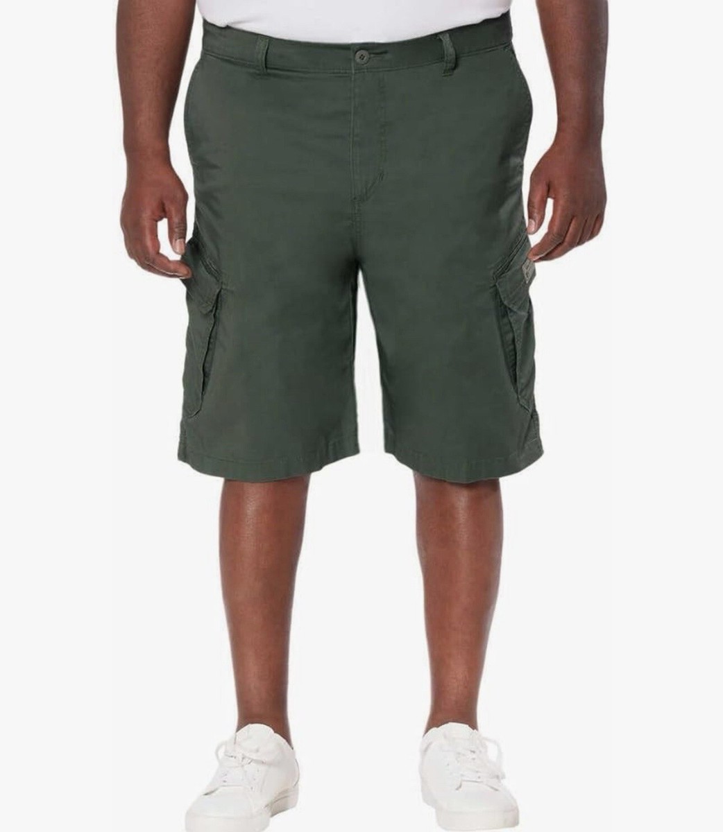 UnionBay Men's Cargo Shorts - Relaxed Fit With Flex Waist (Gray, Tan, Dark Green)