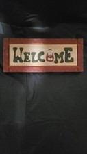 Christmas Wooden Santa Welcome Sign