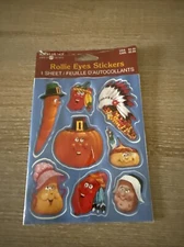 Vintage Stickers Rollie Eyes Thanksgiving American Greetings Anthropomorphic