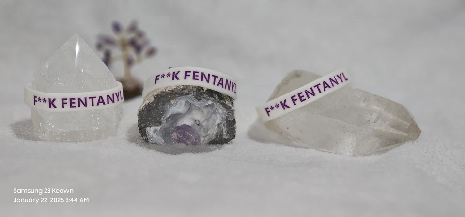 3 Brand New FENT. Overdose Awareness Bracelets, glow in the dark - Image 3 of 4