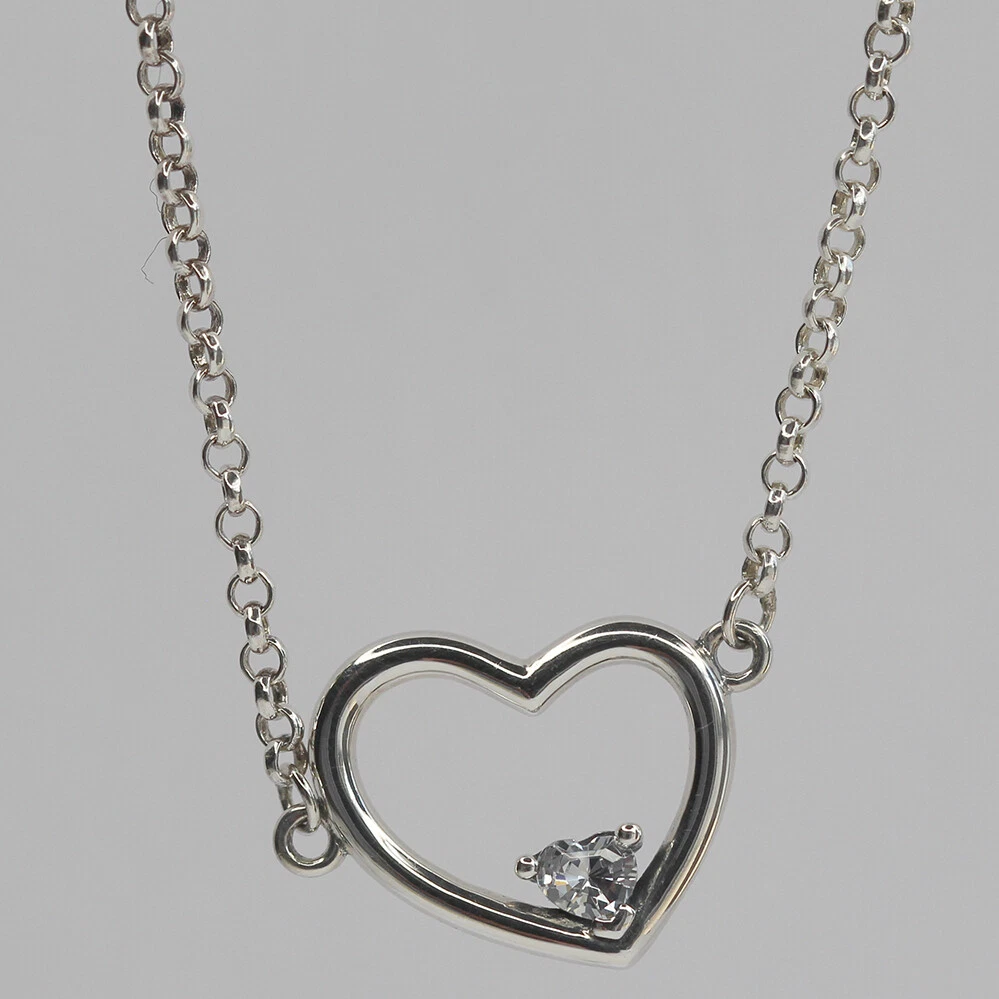 NEW AUTHENTIC PANDORA HEART OF LOVE NECKLACE PENDANT 397797CZ 45 W