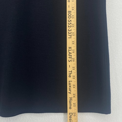 Vintage CALVIN KLEIN Skirt 8 Stretch Wool Jersey Pencil Straight Pull On Black - Picture 13 of 15