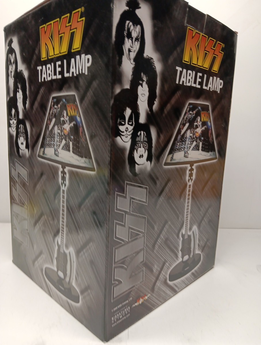 RARE! Kiss Bass Guitar Axe Collectible Table Lamp Gene Simmons