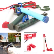 Camping Hiking Emergency Life Survival Portable Purifier Water Filter Straw Gear