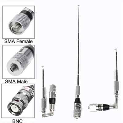 1M Scalable 118-136MHz Whip Telescopic Antenna SMA for Airband Radio Receiver