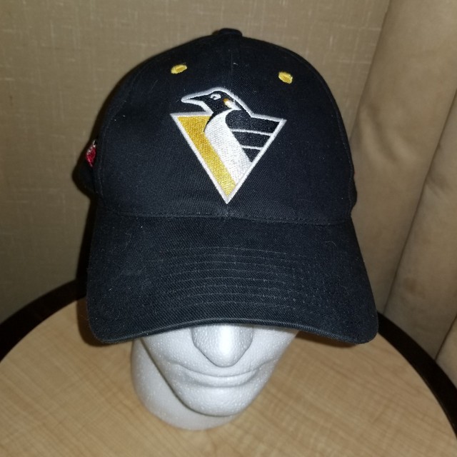 Pittsburgh Penguins Logo baseball hat cap Snapback 91 92 Champions