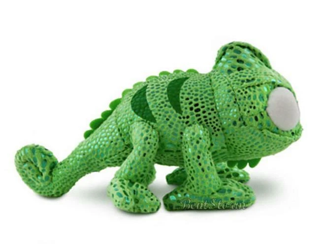 Disney Tangled Pascal Chameleon Metallic Green Plush Doll 7 new