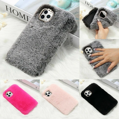 Luxury Plush Fluffy Phone Case For iPhone 11 12 13 14 15 16 Pro Max XR X 7 8 SE - Picture 2 of 14