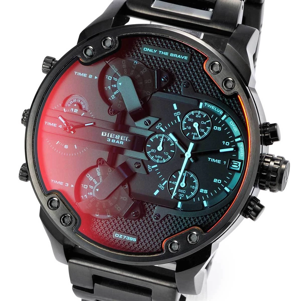 Diesel DZ7395 Mr daddy 2.0 eBay | Chronograph Mens Iridescent and Black Red Watch Wrist