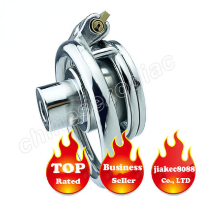 Male Chastity Cage Bolted Spikes Man Inescapable Steel Ring Chastity Belt Device