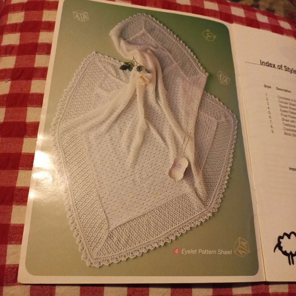😇 Shepherd 1003 Baby Shawls Collection No. 1 Knitting Crochet Pattern Book Vgc - image 4 of 4