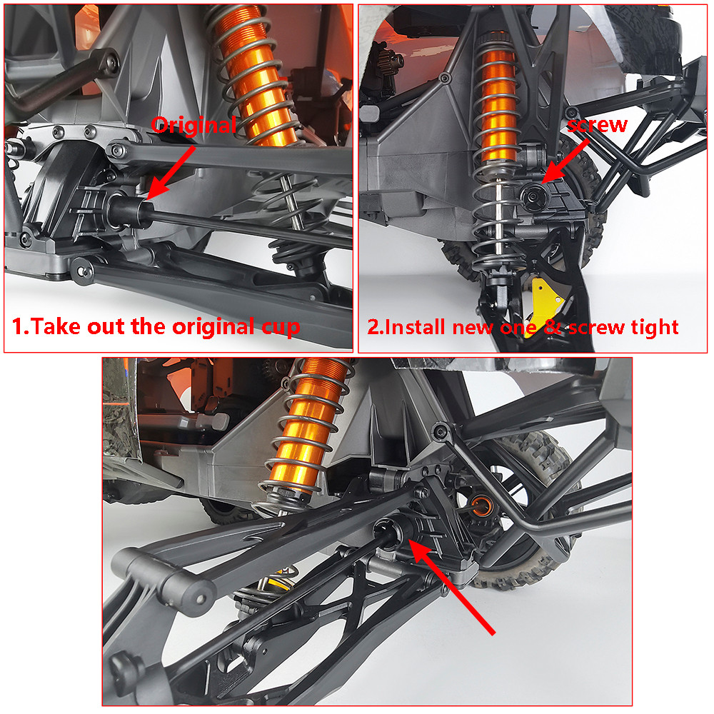 FLYXM 1Pair Steel Drive Cups For Traxxas X-Maxx XMAXX 1/5 RC Truck Car Upgrades