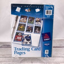 Avery Trading Card Pages 10 Pack Holds 90 Cards Storage Acid-Free 76016 NEW