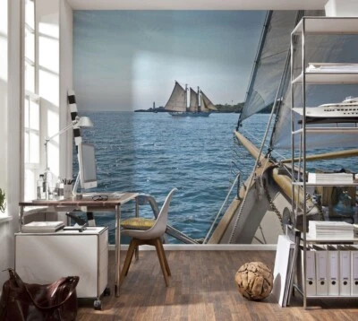Giant Wallpaper Mural Sailing sea ocean scenery Wall decor living room bedroom - Image 1 of 4