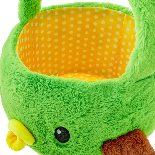 GREEN MALLARD JUMBO SIZE 21" Plush Fluffy Easter Bunny Basket W/ Handle! - NEW! - Bild 5 von 5