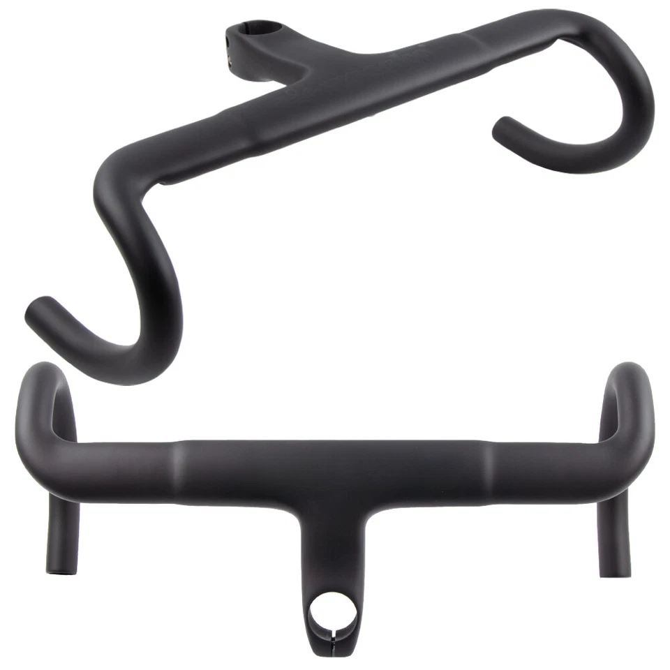 OD2 28.6/31.8mm Carbon Bicycle Handlebar Integrated Bar Stem Road Bike Drop Bars - Image 2 of 4