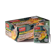 Moxa Body & Hand Warmer Super Large Size 20 Pack - Up to 16 Hours, ... Fast Ship