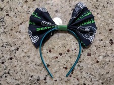 New Seattle Seahawks Headband With Bow