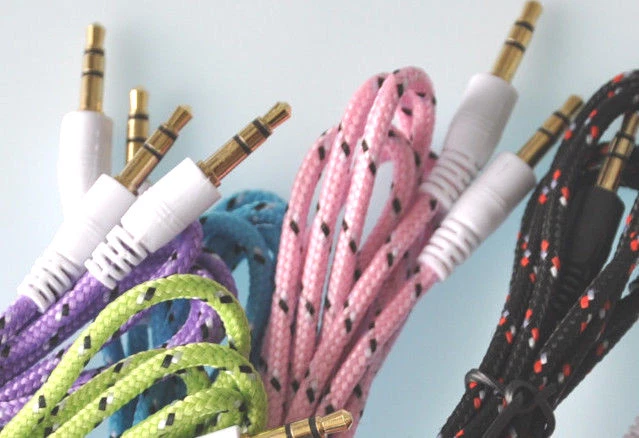 3FT+6FT braided auxilary aux 3.5mm male stereo audio cable FOR iphone 6 5 4 ipod - Image 4 of 4