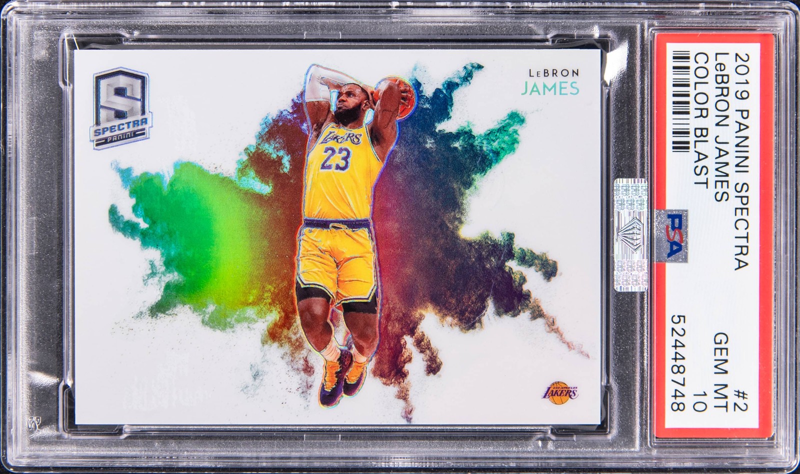2019-20 Panini Spectra Color Blast #2 LeBron James - PSA GEM MT 10 - MBA Si