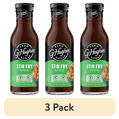 (3 pack) G Hughes Sugar Free Stir Fry Sauce, 12 oz FREE USA SHIPPING