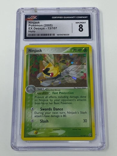Pokemon CGC 8 NM/Mint Ninjask 13/107 EX Deoxys Holofoil 2005