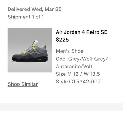 Jordan Air Jordan 4 Retro SE Neon 95 Cool Grey Volt 2020 CT5342-007