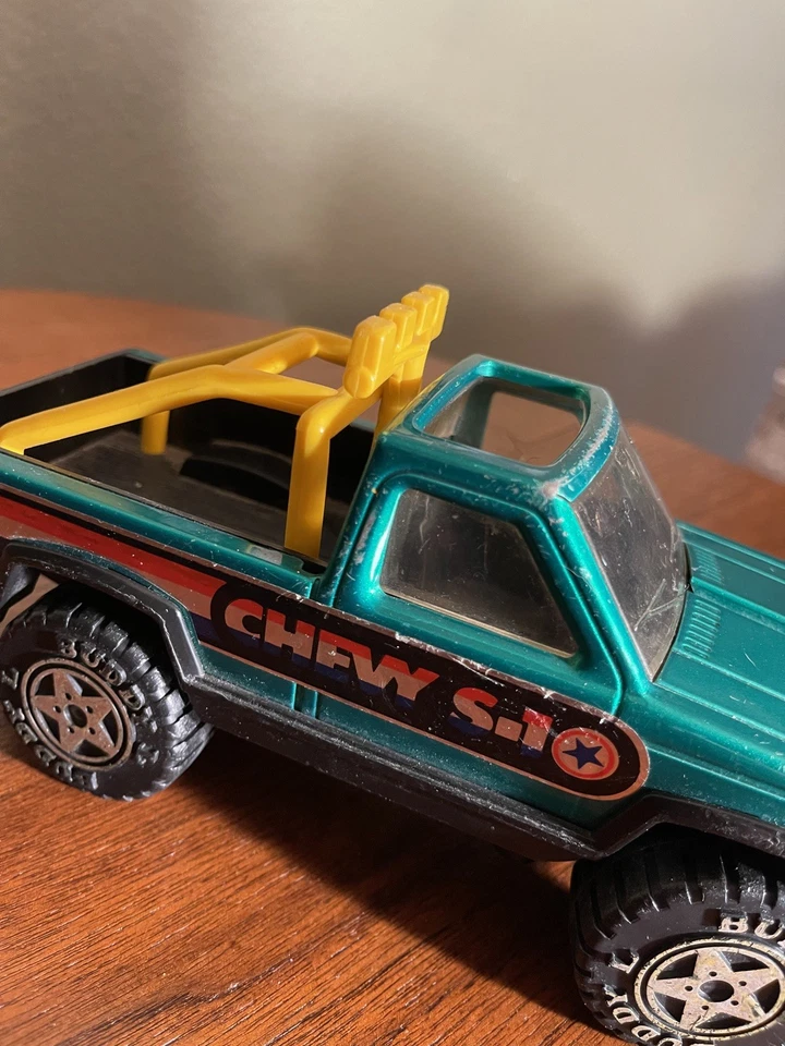 Camión Buddy L 1982 Chevy S-10 verde pesado Chevy vintage años 80 juguete retro 4x4  Foto 2 de 4