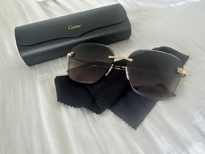 Frauen Sonnenbrille Cartier CT0147S Wie neu Sehr guter Zustand Original