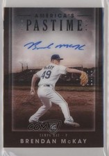 2020 Panini Chronicles America's Pastime Gold 16/25 Brendan McKay #13 Auto 0s9t