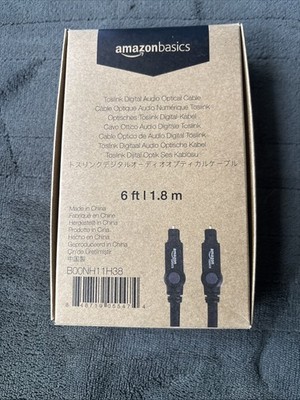 Amazon Basics 6ft Toslink Digital Audio Optical Cable PN B00NH11H38