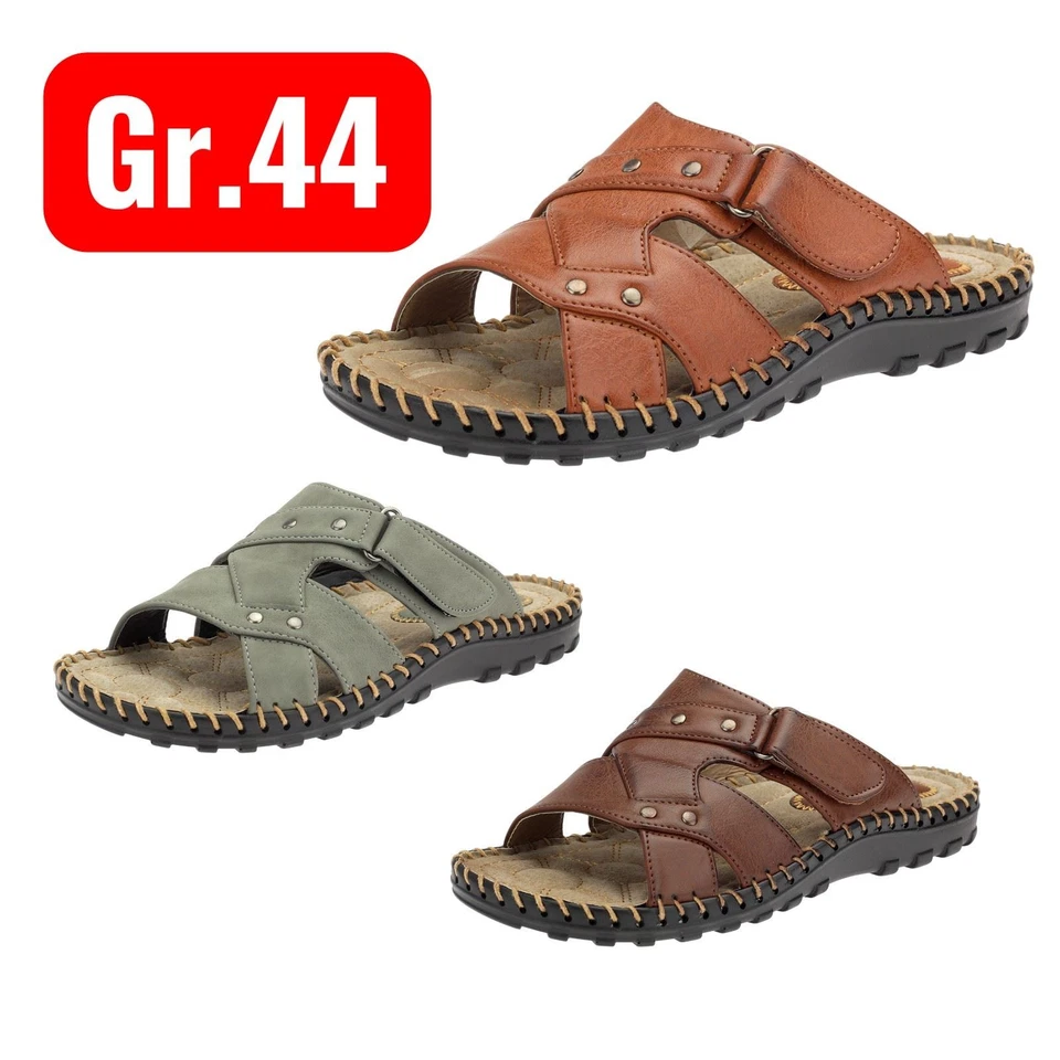 MARKENLOS Herren Slipper Gr. 44 Pantoletten Sandalen Garten Schlappen Sommer Hausschuhe