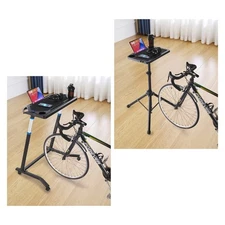 Mobile Cycling Desk Foldable Bike Trainer Fitness Desk Table w/Wheel/Support