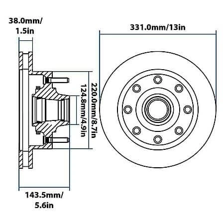 Carquest Wearever YH145255 前刹车转子 - 福特 99-05 — 第 4/4 张图片