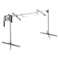 56in Electric BBQ Rotisserie Grill Kit 132lbs Adjustable 8-Level Height AC120V