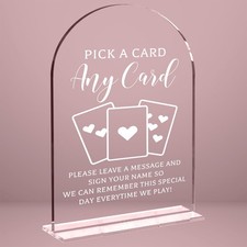 Wedding Sign Decor, Pick A Card Sign for Reception Event Party,Bridal Shower ...
