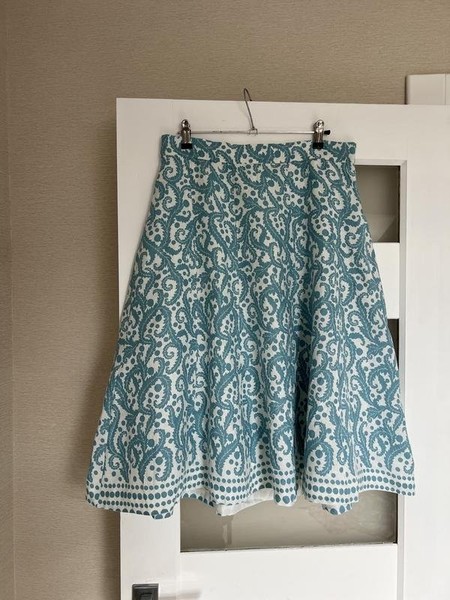 Women Boden Skirt White Linen 40 / L / 48 #62TX