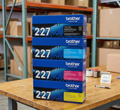 Brother TN227 Toner 4-Pack | Black Cyan Magenta Yellow |MFC-L3770CDW HL-L3270CDW