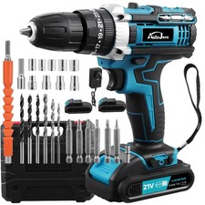 Mit 2 Akkus Für Makita Akku-Schlagbohrschrauber 21V Akkuschrauber Set mit Box