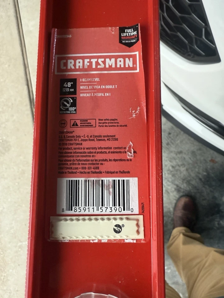 "Nivel de construcción Craftsman 48"" I-Beam - duradero, preciso, fácil de leer" Foto 2 de 3