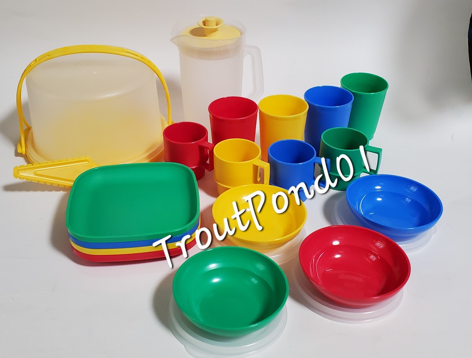 Plates Pitcher Bowls Mugs Cake Taker Primary Rare