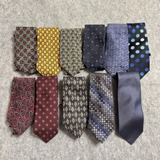 Mens Silk Tie Lot 11 Assorted Designer Classic Geometric Neckwear