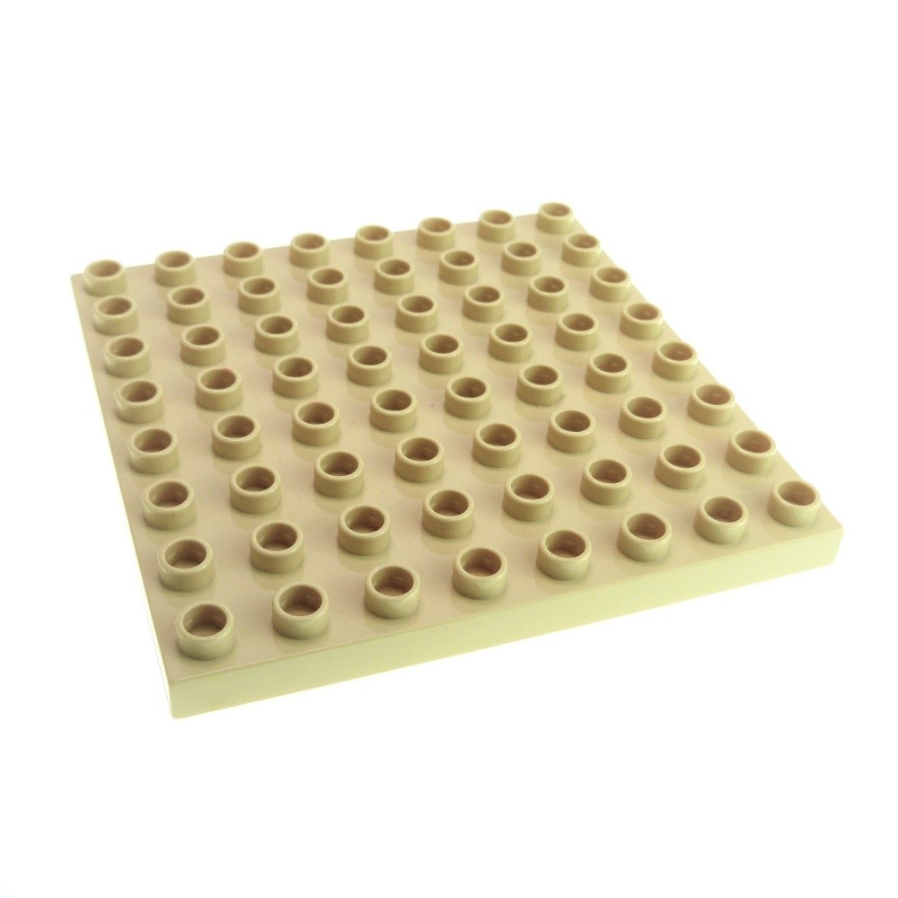 1x lego Duplo Construction Plate 8x8 Beige Castle Train Dino 4255190 74965 93517