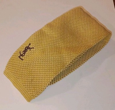 YVES SAINT LAURENT YSL PARIS Vintage 80/90s Cravatta Stretta Slim Tie Made Italy