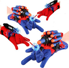 4 Pack Spider Web Shooters Hero Launcher Wrist Toy Set, Cosplay Gloves with Wris