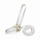 WHITE WEBBING SHOWING HALTER,  IN-HAND PADDED BRASS LINKS ADJUSTABLE *FREE P&P*