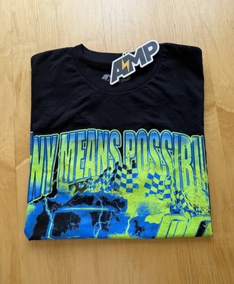 AMP Any Means Possible Racing Club Graphic T Shirt Black Large Streetwear USA