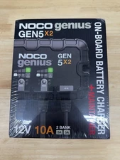 NOCO Genius GEN5X2 2-Bank 10A (5A/Bank) 12V Onboard Marine Battery Charger